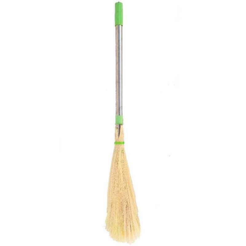 Ave Beige Duraclean Stainless Steel Handle Soft Plastic Broom