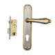 Plaza Rolex Gold Silver Finish Handle with 250mm Pin Cylinder Mortice Lock & 3 Keys
