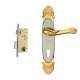 Plaza Athens Gold Silver Finish Handle with 250mm Pin Cylinder Mortice Lock & 3 Keys