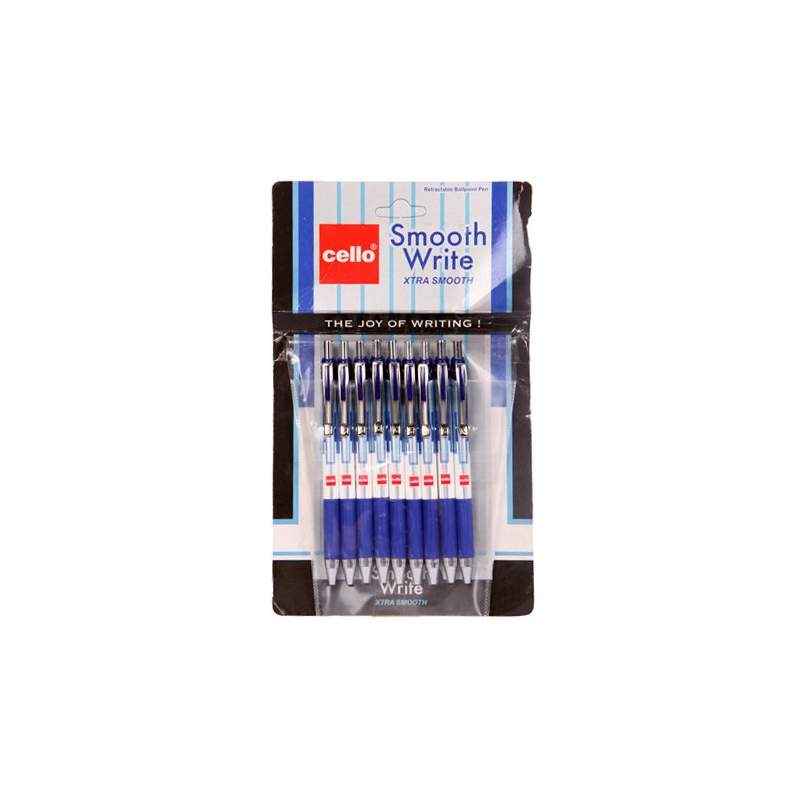 Cello Smooth Write Blue Ball Pen (Pack of 10)