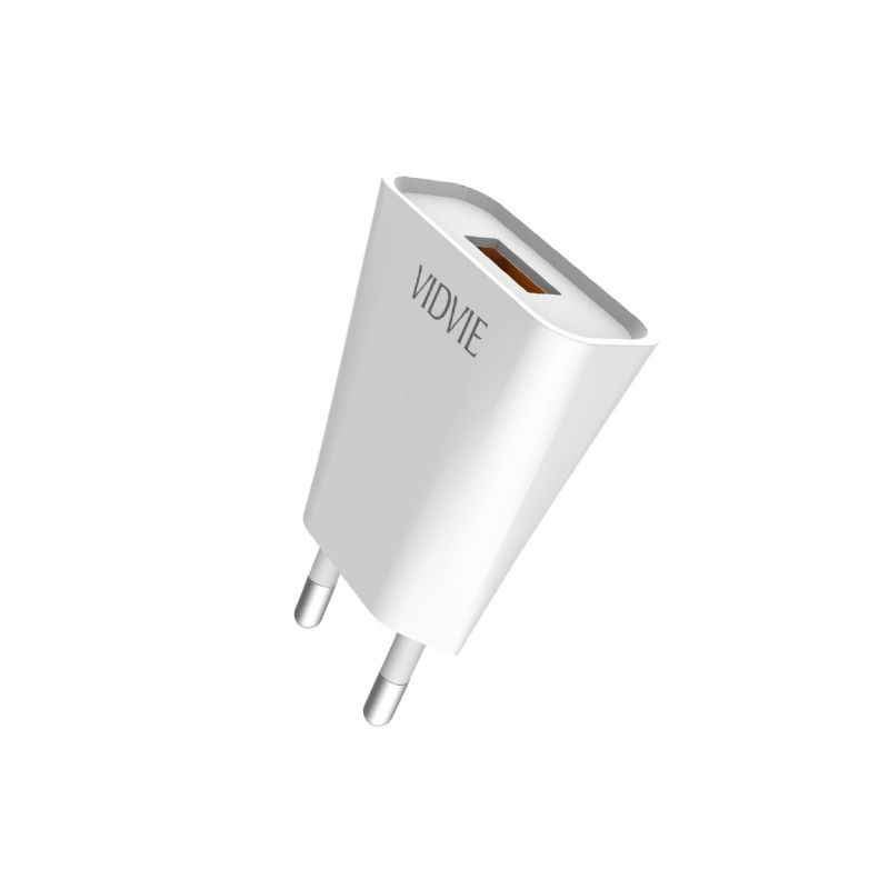 Vidvie 1.2 A White Mobile Charger with Cable, CH209v-v8WH