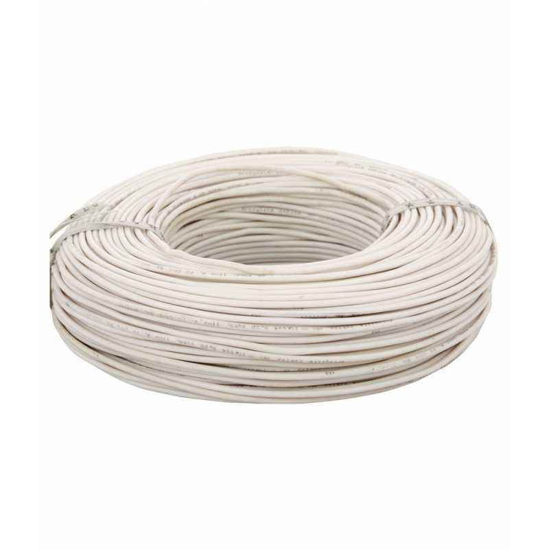 RISTACAB 90m White Flexible Copper PVC Unsheathed Cable, 4.0 sq mm