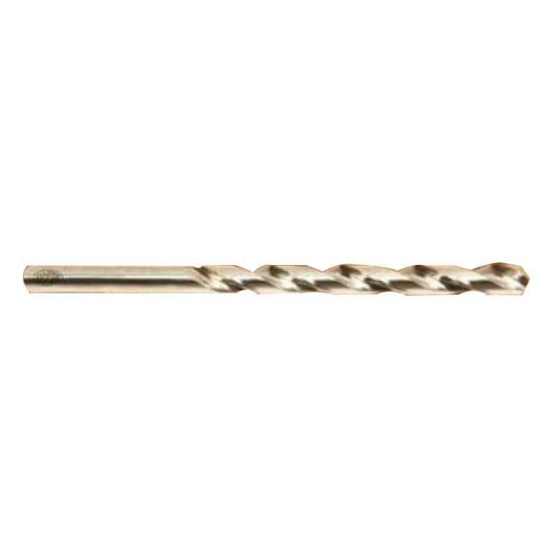 Addison 3/8 inch M35 Tin Coated Long Series HSS Parallel Shank Twist Drill