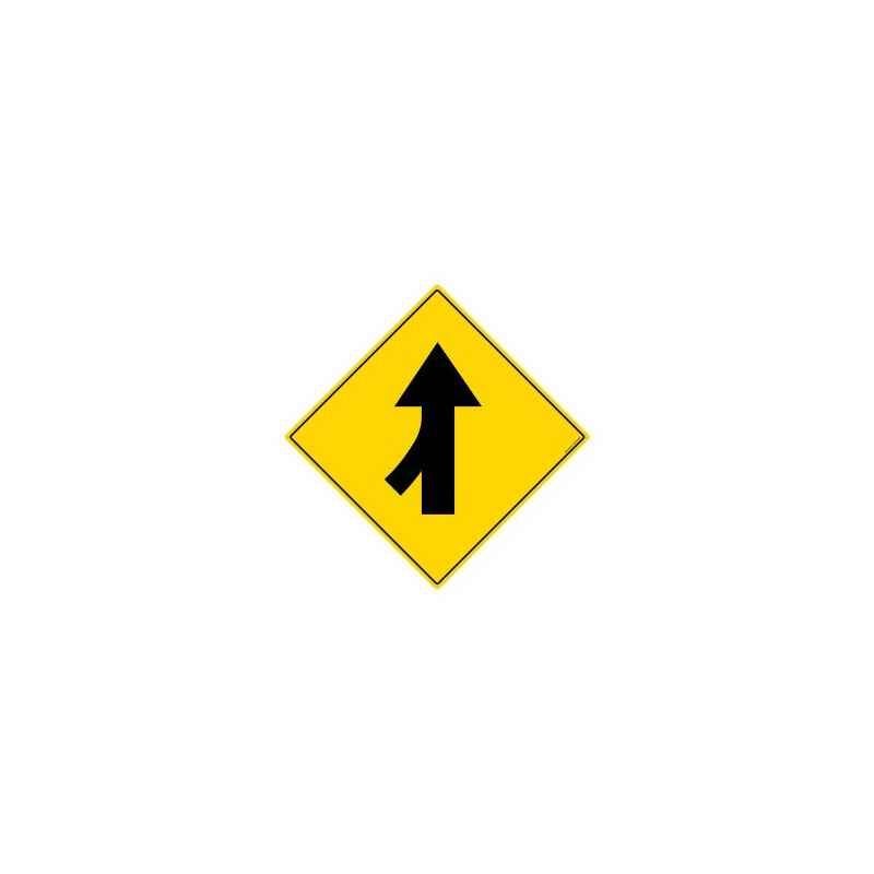 Asian Loto 3 m Traffic Sign Road Merge-Left Sign Board, ALC-SGN-14-900