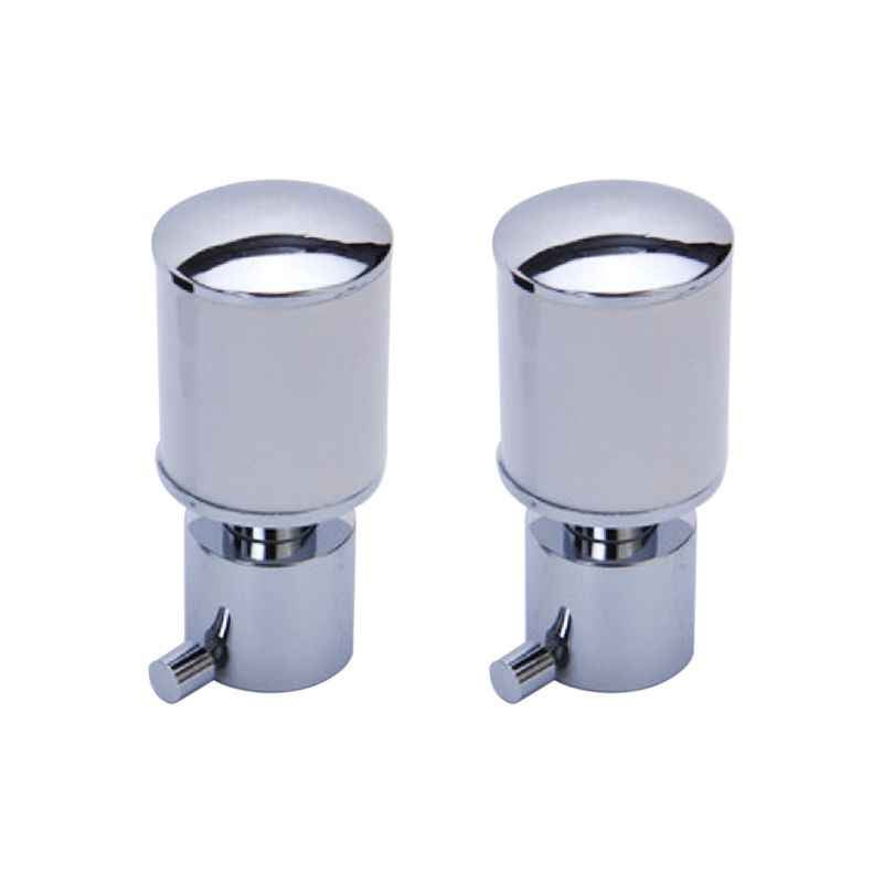 Smart Shophar 28mm SS White Silver Finial Ninja Curtain Bracket Set, 64805-SCB-WS