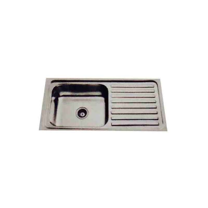 Jayna Jupiter SBSD 06 (DX) Glossy Sink With Drain Board, Size: 42 x 20 in