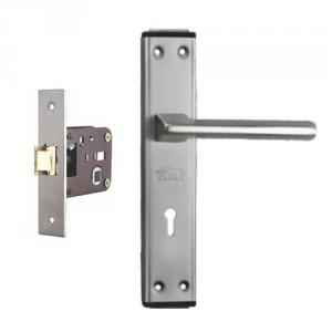Plaza Skoda Stainless Steel Finish Handle with 200mm Baby Latch Keyless Lock