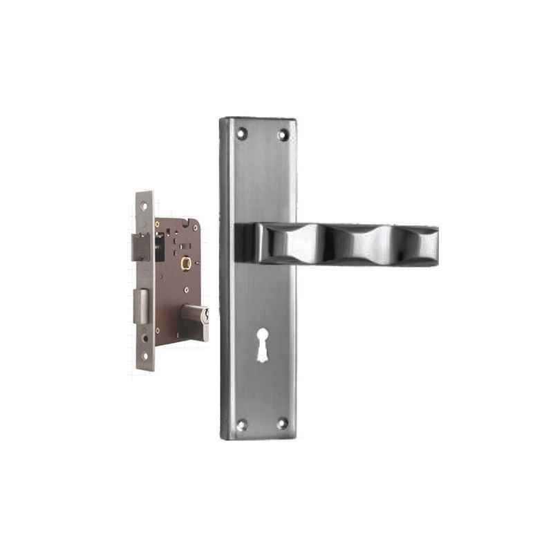Plaza Victoria Stainless Steel Finish Handle with 200mm Pin Cylinder Mortice Lock & 3 Keys