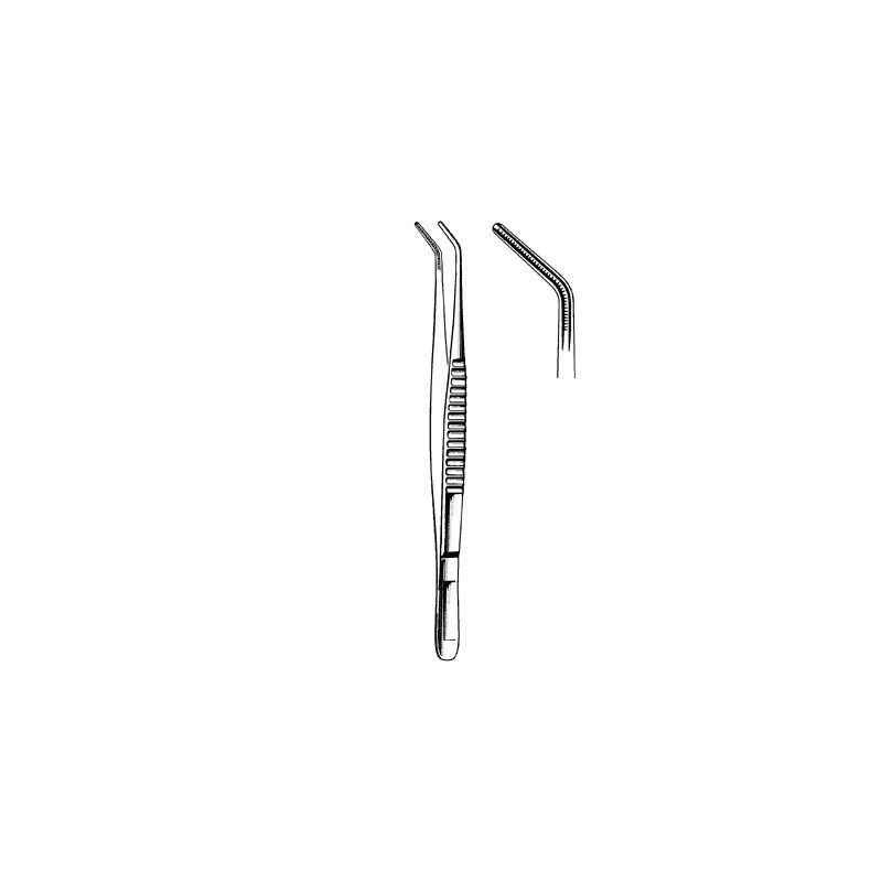Downz 2mm Angled Debakey Dissecting Forceps, DT-105-20, Length: 20 cm