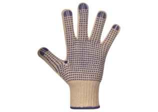 Buy Atlas Knitted Cotton & PVC Hand Gloves, LOTUS PD/GVC-001-N/G