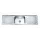 Jayna Mars SBDD 02 Matt Single Bowl With Double Drain Board Sink, Size: 66.5 x 20 in