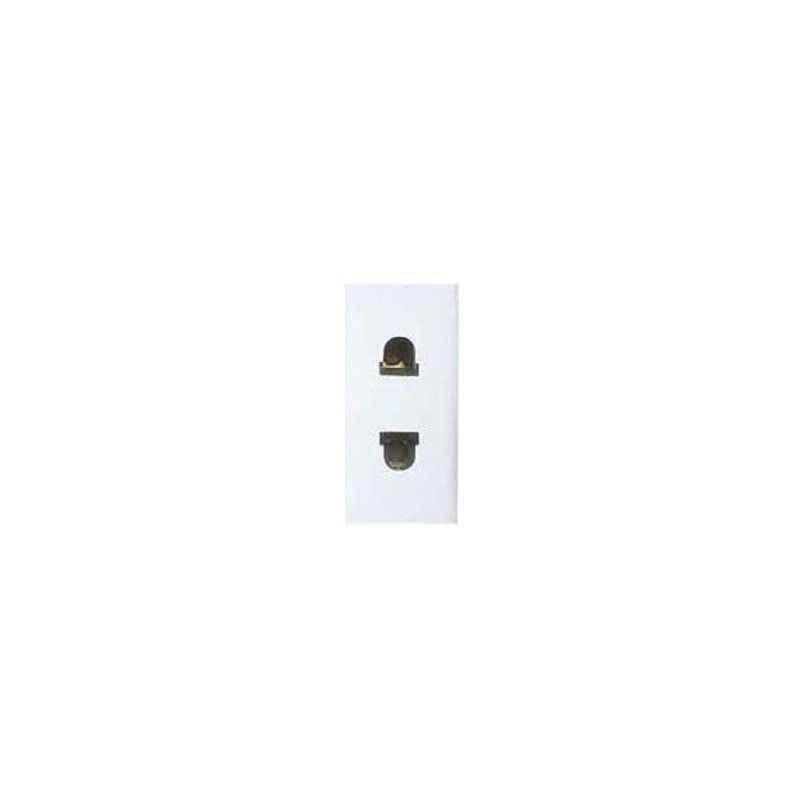 Cona 1M 6A White 2 Pin Socket, M-119 (Pack of 20)