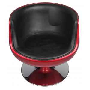 Ventura VF A 381 Red & Black Designer Chair with MS Chrome Base