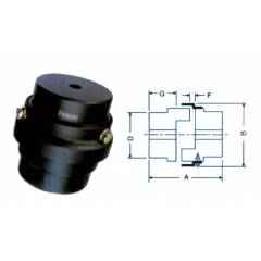 Fenner Essex Jaw External Spider Coupling, Pilot Bore, Size: F0190 E
