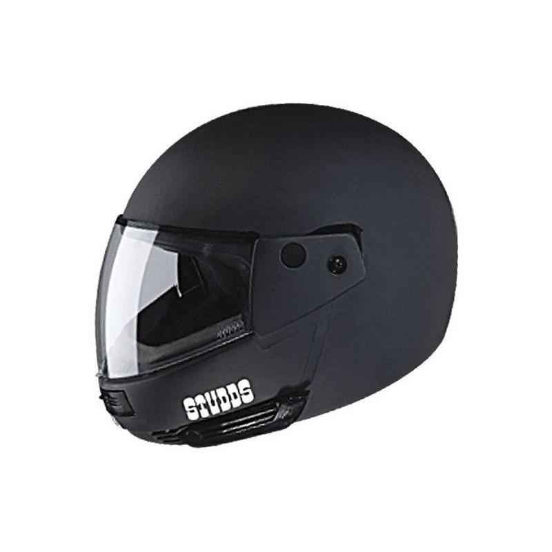 Studds Ninja Pastel Plain Flip Up Matte Black Full Face Helmet, Size: XL