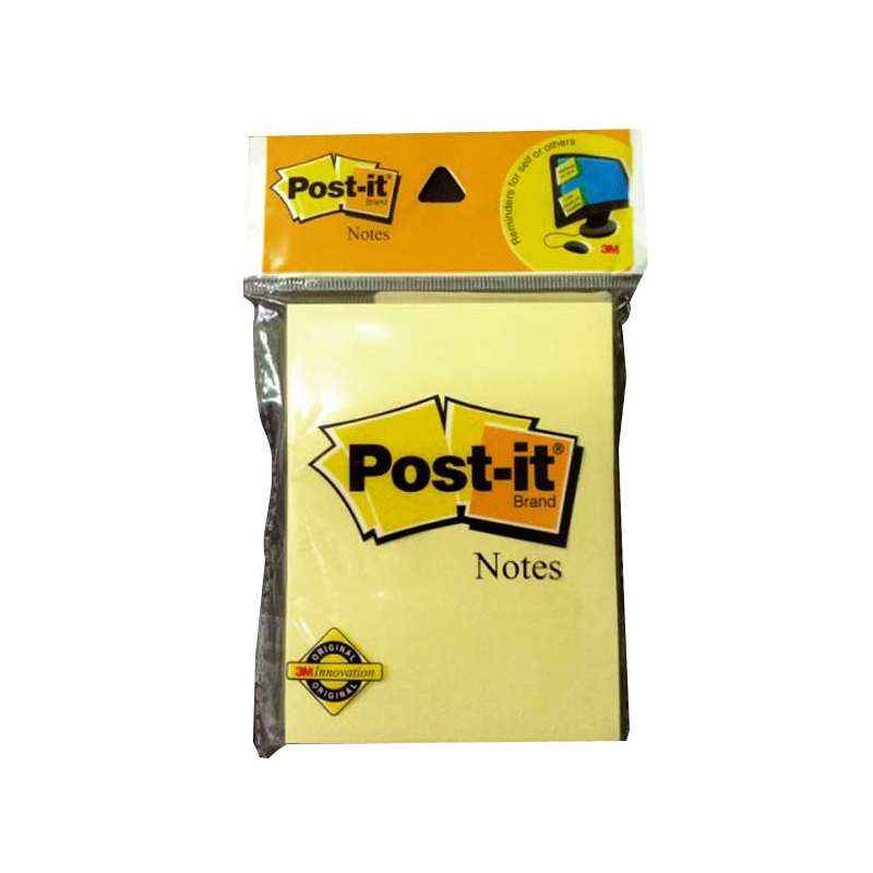 3M Post-it 4 Inch Yellow Notes, IE810100537 (Pack of 2)