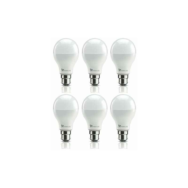 Syska 9W Cool Daylight Unbreakable LED Bulb (Pack of 6)