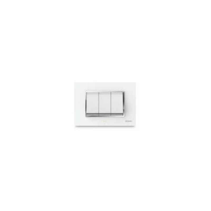 Cona GlasGlow White 6 Module Switch Plate, M1106 (Pack of 10)