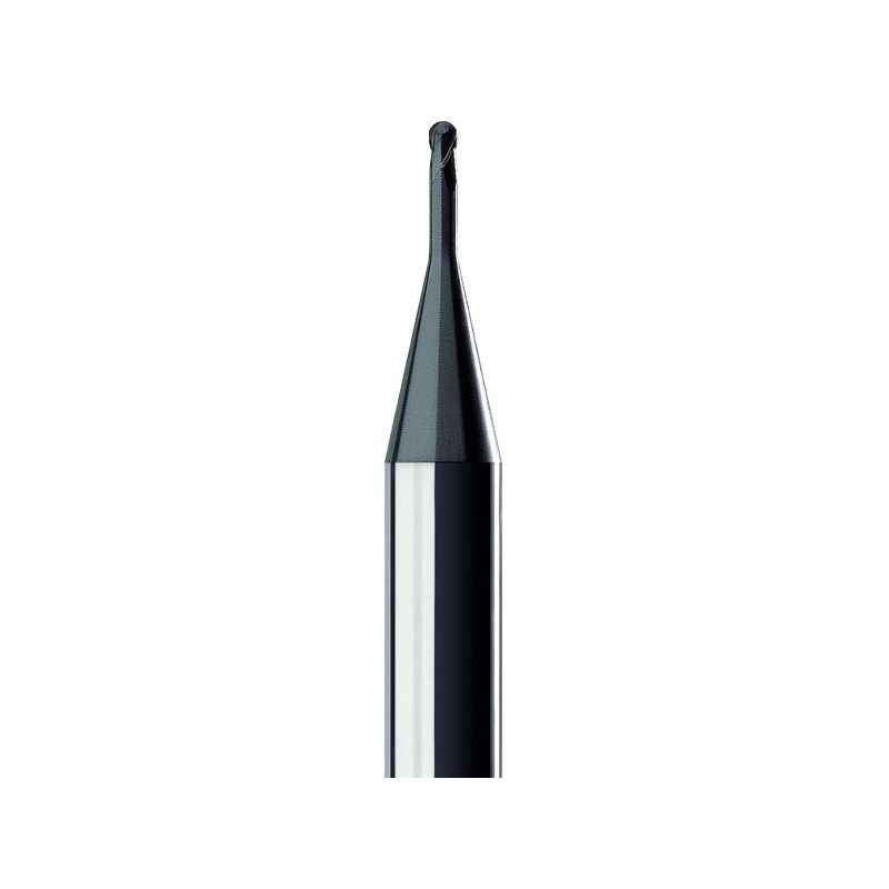 Totem 2mm 2 Flute Ball Nose Micro Solid Carbide End Mill, FBK0503836, Overall Length: 64 mm, Shank Diameter: 6 mm