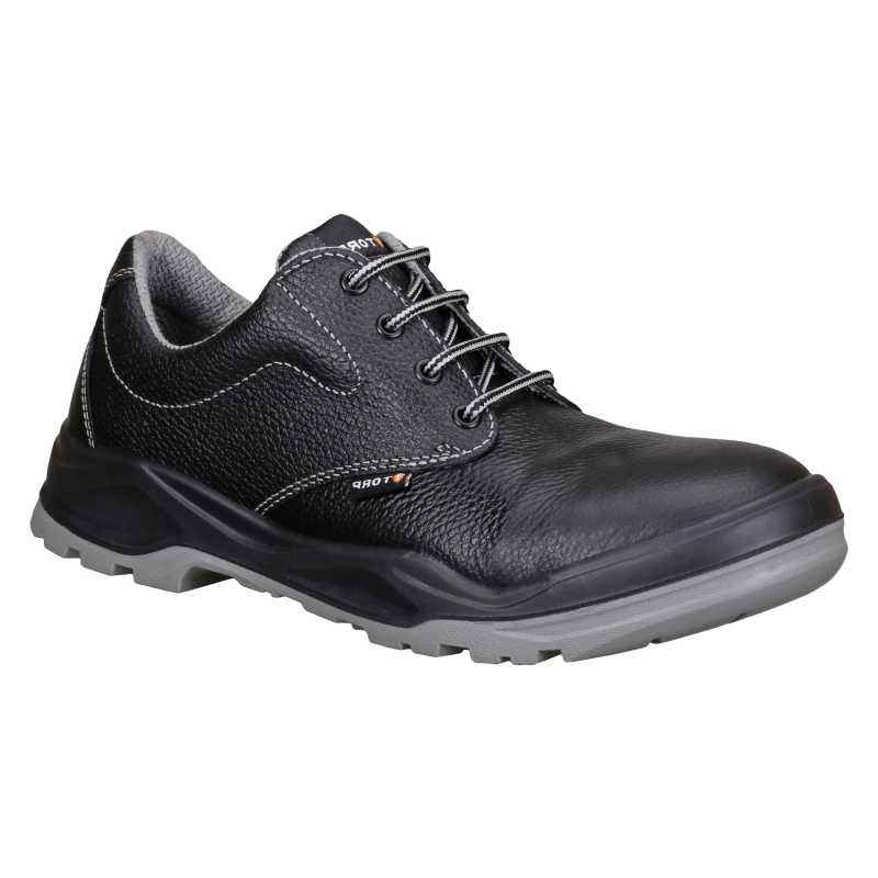 Torp BEN-09 Derby Leather Steel Toe Black Work Safety Shoes, Size: 7