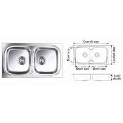 Nirali Pride 825x470mm Satin Finish Kitchen Sink