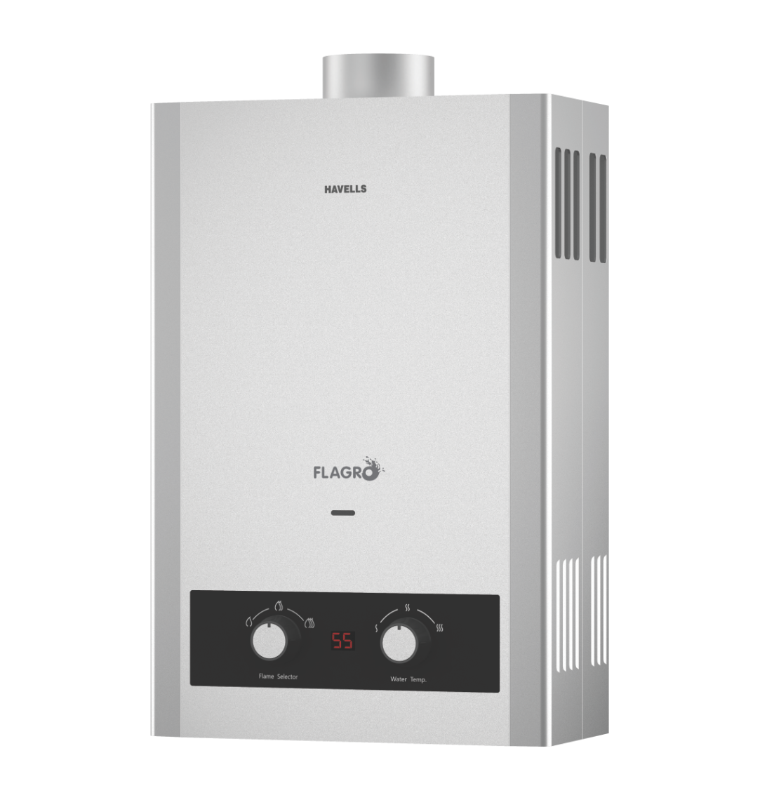 Buy Havells Flagro 8 Litre 1.6kW Gas Water Heater, GHWGFLSSI008 Online At  Best Price On Moglix