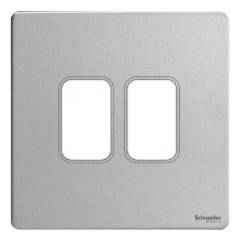 Schneider Electric ZENcelo India 2 Module Surround and Gridplate (Pack of 5), IN8402C(BZ)