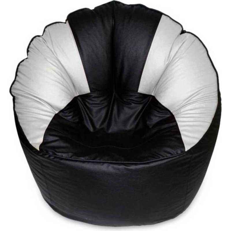 Akhilesh Black & White Bean Bag/Mudda Chair Cover, Size: XXXL