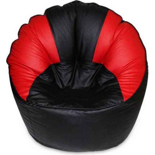 Buy Akhilesh Black Red Bean Bag Mudda Chair Cover Size XXXL