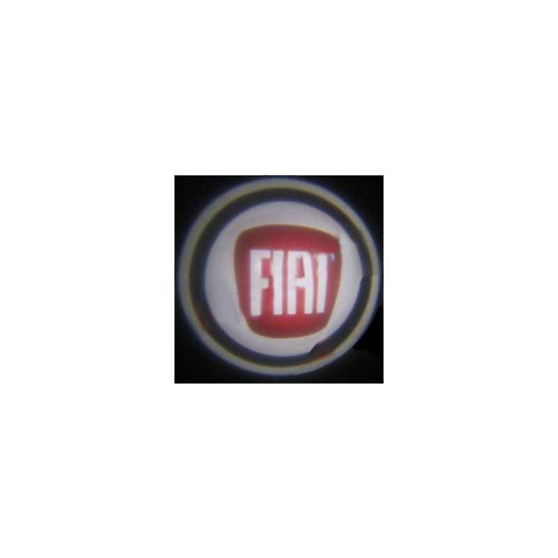 Autofurnish Black Car Door Welcome LED Projection Ghost Shadow Light Logo Set For Fiat