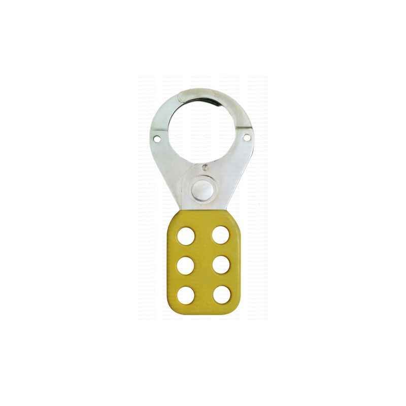 Asian Loto ALC-CHPV-Y Small Yellow Vinyl Coated Safety Lockout Hasp, Size: 38 mm (Pack of 5)
