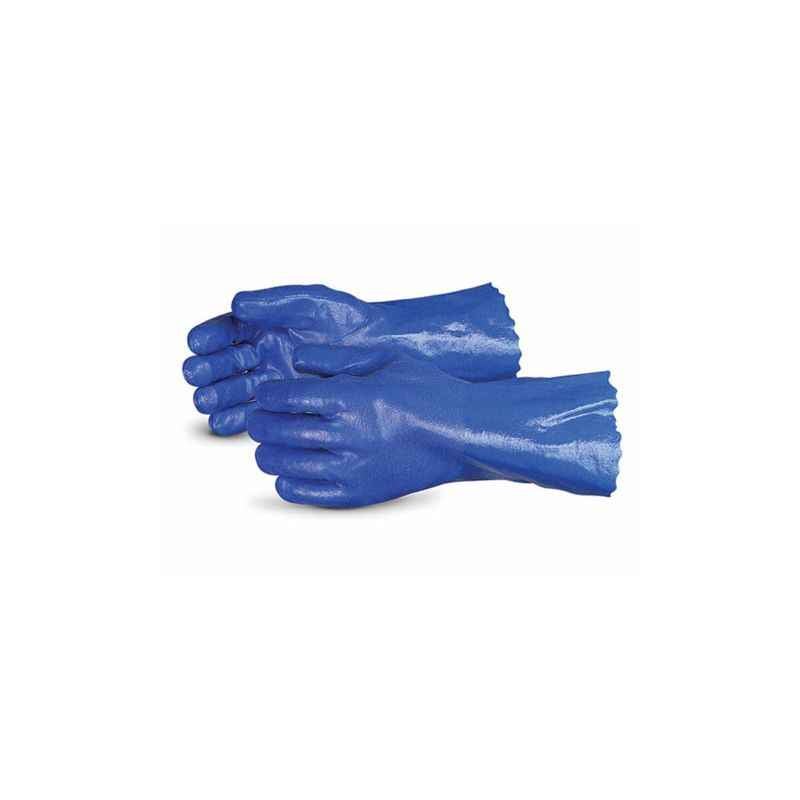 Sunlong Vibration Dampening Supported Chemical Resistant Blue Safety Gloves, Size: XL
