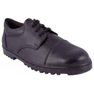 Rigau 81 Men's Black Leather Steel Toe Work Safety Shoes, Size: 6