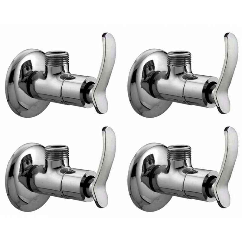 Snowbell Duck Brass Chrome Plated Angle Faucet (Pack of 4)