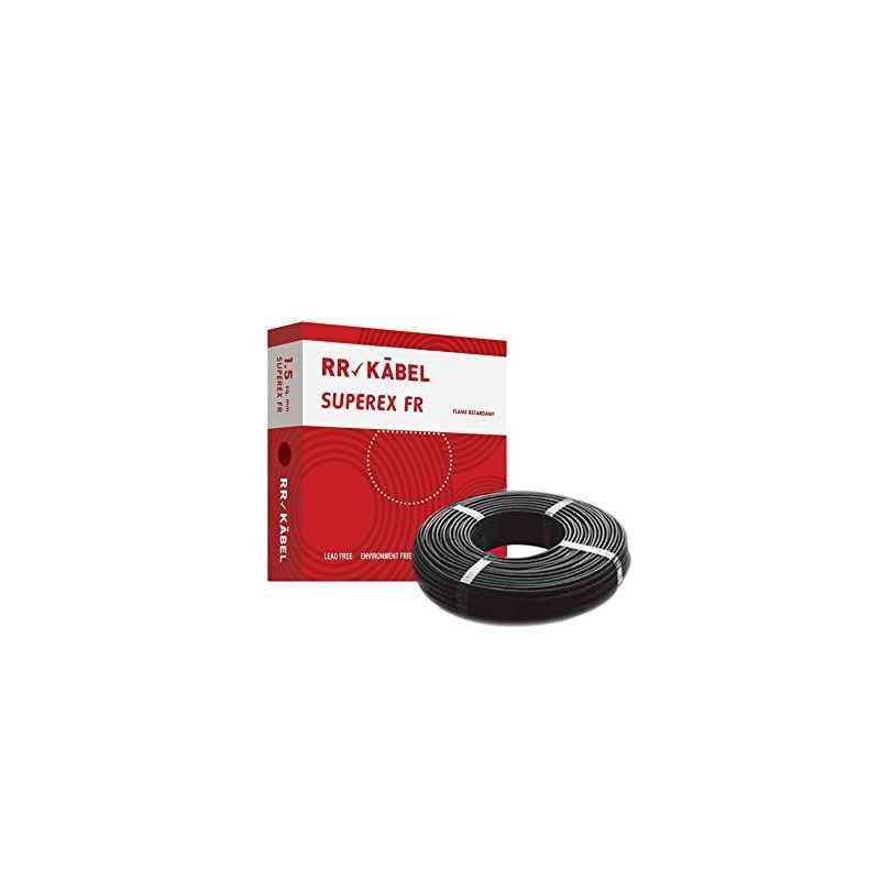 RR Kabel Superex-FR 4 Sq mm Black PVC Insulated Cable, Length: 90 m