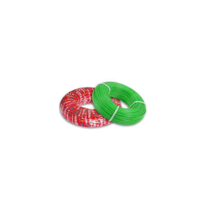 Havells 0.5 Sqmm Single Core Life Line Plus Green Flexible Cable, WHFFDNGL1X50, Length: 180 m