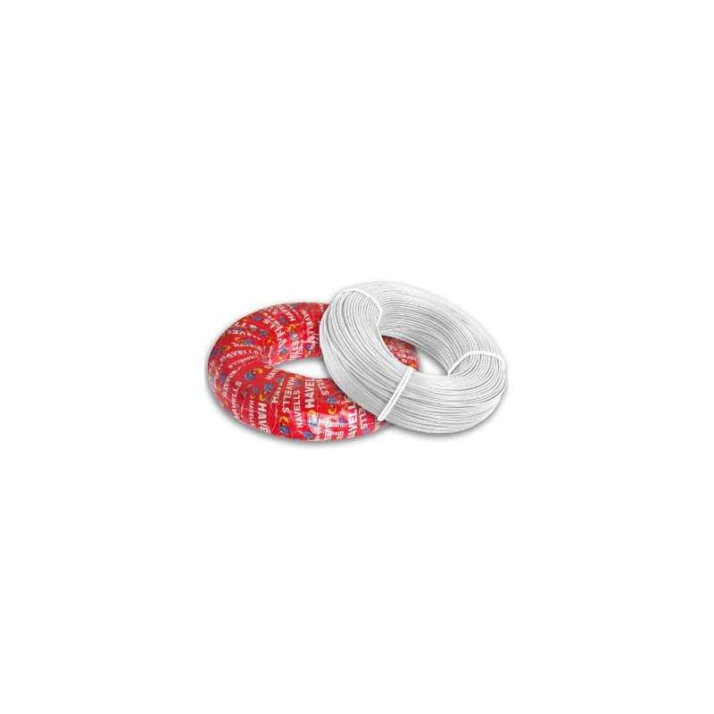 Havells 1.5 Sqmm Single Core Life Line Plus White Flexible Cable, WHFFDNWL11X5, Length: 180 m