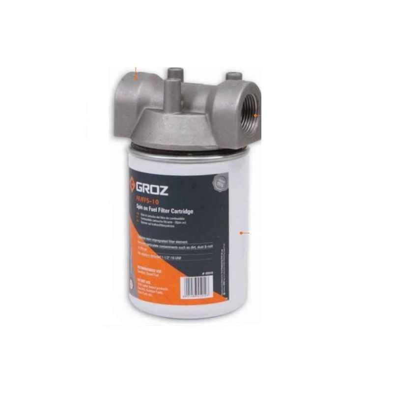 Groz 10µ Spin On Cartridge Style Fuel Filter, FFS/10/BSP