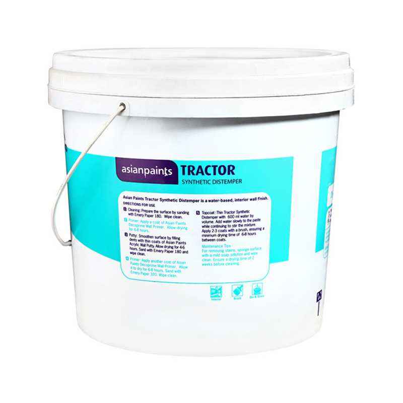 Asian Paints Tractor Synthetic Distemper, 0014 Gr-M2, Colour: Daffodil, 2 kg