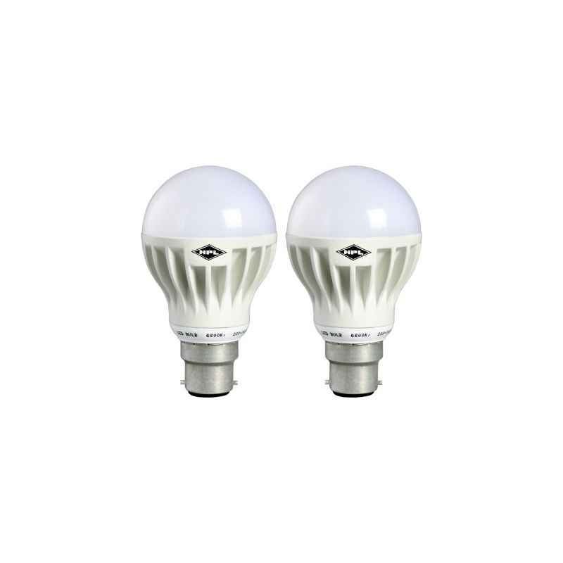 HPL 7W B-22 White GLO LED Bulbs (Pack of 2)