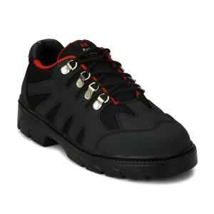 Eego Italy WW-64 Heavy Duty Leather Steel Toe Black Work Safety Shoes, Size: 11