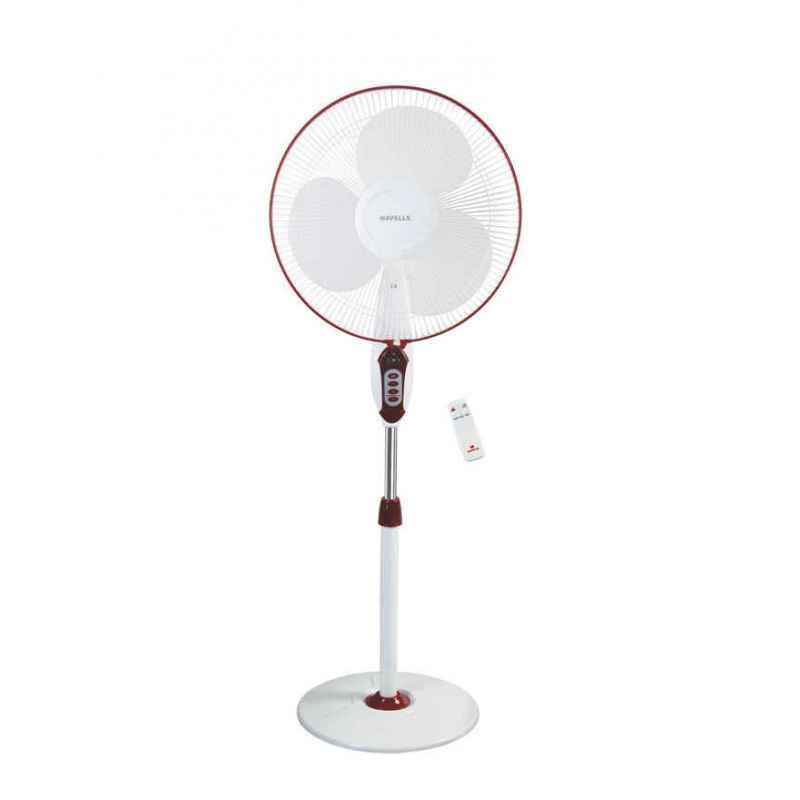 Havells White Sprint LED Remote W.R Pedestal Fan, Sweep: 400 mm