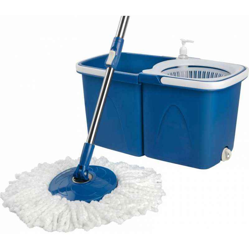 Gala Twin Blue & White Bucket Spin Mop Set