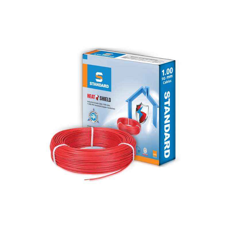 Standard 4 Sq mm 90m Red PVC FR Industrial Cables by Havells, WSFFDNRA14X0