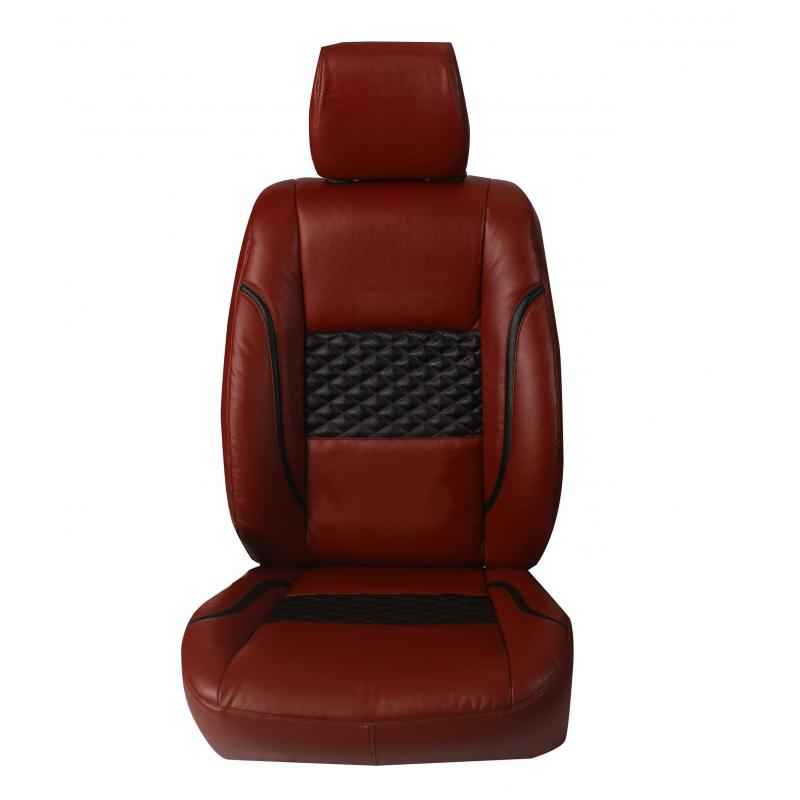 Autofurnish 4004087 Cherry 3D Car Seat Cover Complete Set For Mahindra Scorpio 7S Captain
