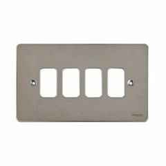 Schneider Electric ZENcelo India 4 Module Surround and Gridplate (Pack of 3)