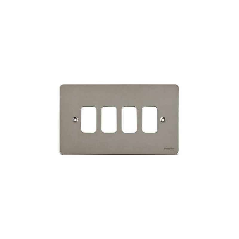 Schneider Electric ZENcelo India 4 Module Surround and Gridplate (Pack of 3)