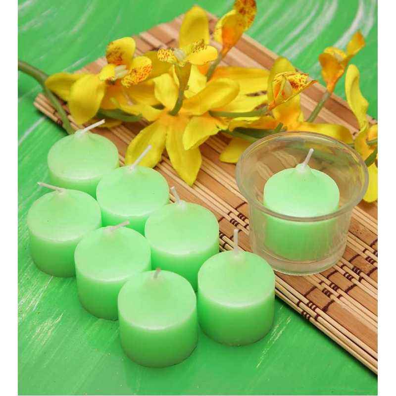 Riflection Green Apple Aroma Candles with Votive (Pack of 8)