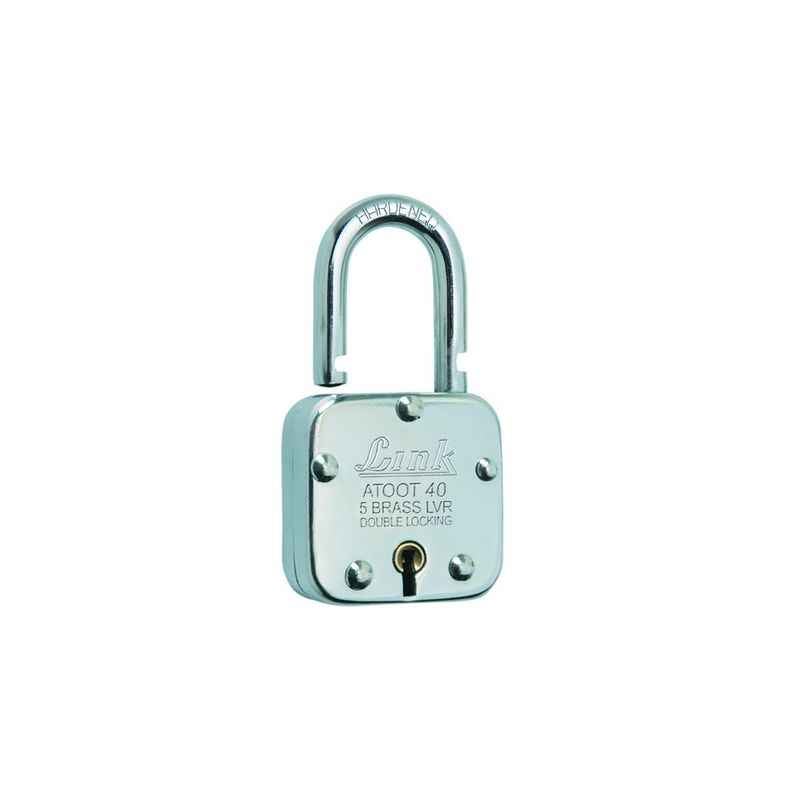 Link 40mm Brass and Steel Atoot Padlock, 65201-BLPL-40