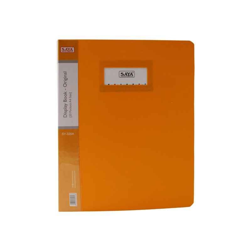 Saya SY320A Golden Yellow Display Book 20 Pockets A4, Weight: 177 g